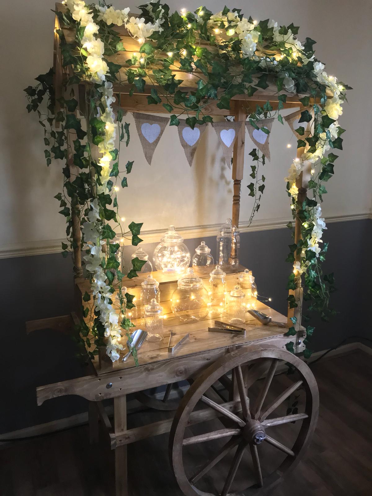Rustic Cart – Decorated – The Wedding Players
